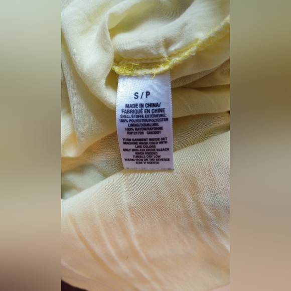 Aeropostale Prince & Fox Chiffon Yellow Floral Ruffled Dress Size Small EUC - Picture 9 of 9